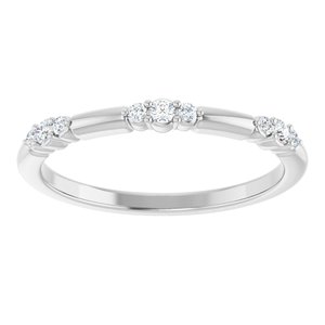 14K White Gold 1/8 CTW Lab-Grown Diamond Stackable Ring