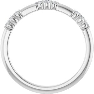 14K White Gold 1/8 CTW Lab-Grown Diamond Stackable Ring