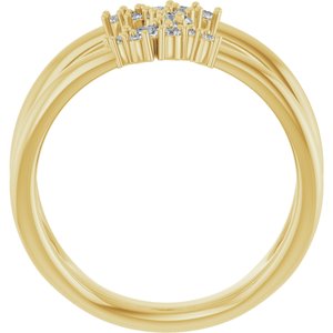 14K Yellow Gold 1/3 CTW Lab-Grown Diamond Negative Space Ring