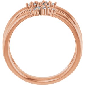 14K Rose Gold 1/3 CTW Lab-Grown Diamond Negative Space Ring