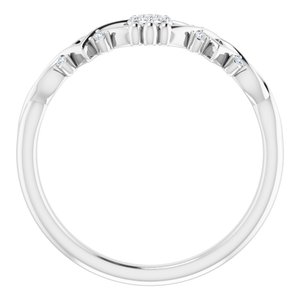 14K White Gold .06 CTW Natural Diamond Vintage-Inspired Ring
