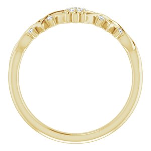 14K Yellow Gold .06 CTW Natural Diamond Vintage-Inspired Ring