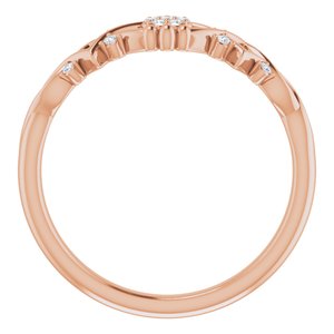 14K Rose Gold .06 CTW Natural Diamond Vintage-Inspired Ring