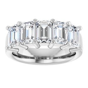 14K White Gold 3 CTW Natural Diamond Annniversary Band