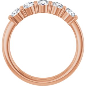 14K Rose Gold 3/4 CTW Lab-Grown Diamond Anniversary Band