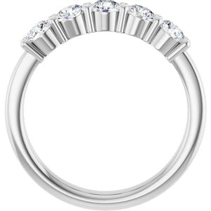 14K White Gold 3/4 CTW Lab-Grown Diamond Anniversary Band