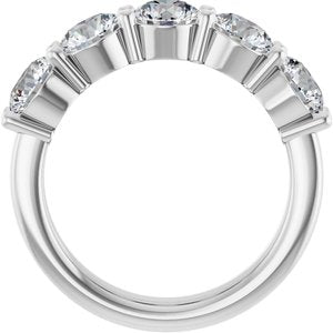 Platinum 2 CTW Natural Diamond Anniversary Band