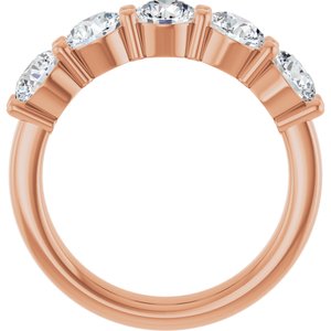 14K Rose Gold 1 9/10 CTW Lab-Grown Diamond Anniversary Band