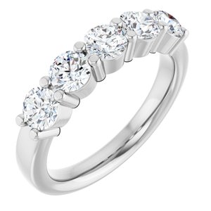 Platinum 1 1/3 CTW Natural Diamond Anniversary Band