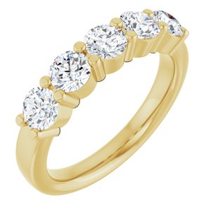 14K Yellow Gold 1 1/3 CTW Natural Diamond Anniversary Band