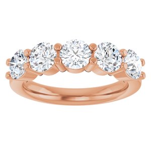 14K Rose Gold 1 9/10 CTW Lab-Grown Diamond Anniversary Band