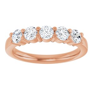 14K Rose Gold 3/4 CTW Lab-Grown Diamond Anniversary Band
