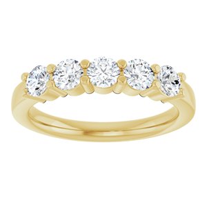 14K Yellow Gold 3/4 CTW Lab-Grown Diamond Anniversary Band