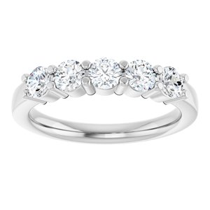 14K White Gold 3/4 CTW Lab-Grown Diamond Anniversary Band