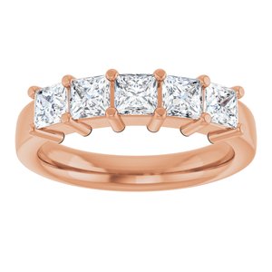14K Rose Gold 1 1/4 CTW Lab-Grown Diamond Anniversary Band