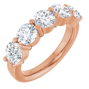 14K Rose Gold 2 CTW Natural Diamond Anniversary Band