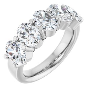 14K White Gold 3 3/4 CTW Lab-Grown Diamond Anniversary Band