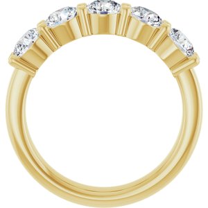 14K Yellow Gold 1 5/8 CTW Lab-Grown Diamond Anniversary Band