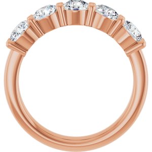 14K Rose Gold 1 5/8 CTW Lab-Grown Diamond Anniversary Band