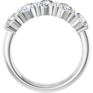 Platinum 1 5/8 CTW Lab-Grown Diamond Anniversary Band