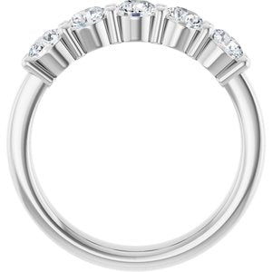 14K White Gold 1 CTW Lab-Grown Diamond Anniversary Band