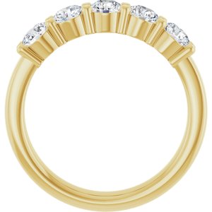 14K Yellow Gold 1 CTW Lab-Grown Diamond Anniversary Band