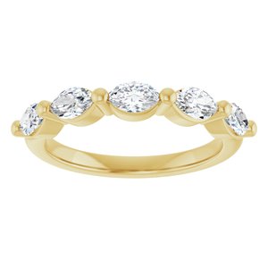14K Yellow Gold 1 CTW Natural Diamond Anniversary Band