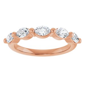 14K Rose Gold 1 CTW Natural Diamond Anniversary Band