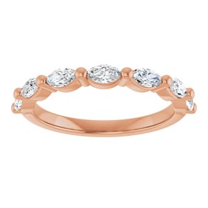14K Rose Gold 5/8 CTW Natural Diamond Anniversary Band