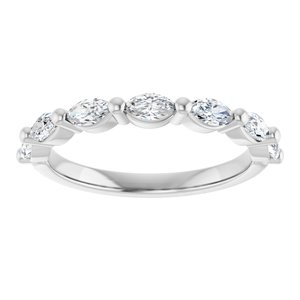 Platinum 5/8 CTW Natural Diamond Anniversary Band