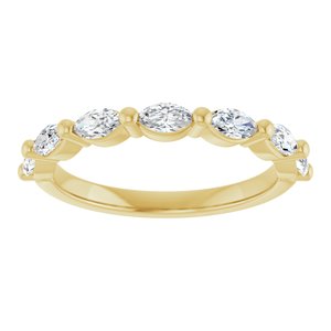 14K Yellow Gold 5/8 CTW Natural Diamond Anniversary Band