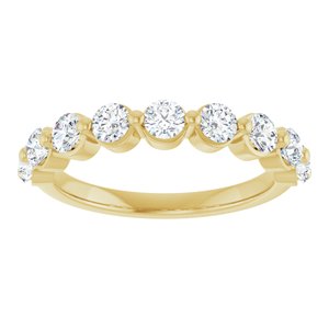 10K Yellow Gold 3/4 CTW Natural Diamond Anniversary Band