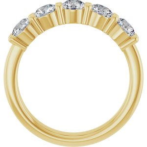 14K Yellow Gold 1 1/3 CTW Natural Diamond Anniversary Band