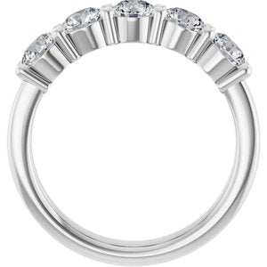 14K White Gold 1 1/3 CTW Natural Diamond Anniversary Band