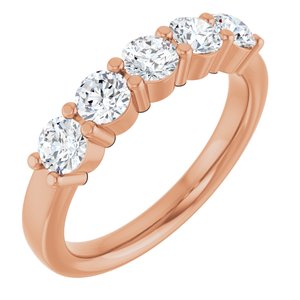 14K Rose Gold 1 CTW Lab-Grown Diamond Anniversary Band