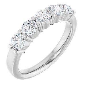 14K White Gold 1 CTW Lab-Grown Diamond Anniversary Band