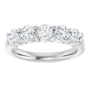 14K White Gold 1 1/3 CTW Natural Diamond Anniversary Band