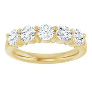 14K Yellow Gold 1 1/3 CTW Natural Diamond Anniversary Band