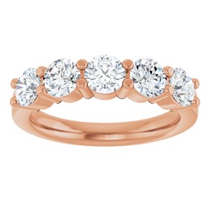 14K Rose Gold 1 5/8 CTW Lab-Grown Diamond Anniversary Band
