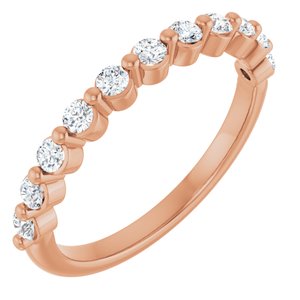 10K Rose Gold 1/3 CTW Natural Diamond Anniversary Band