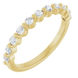 10K Yellow Gold 1/2 CTW Lab-Grown Diamond Anniversary Band