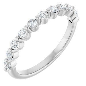 10K White Gold 1/3 CTW Natural Diamond Anniversary Band