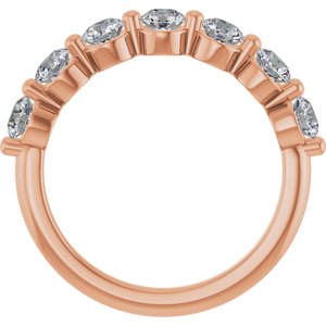 10K Rose Gold 1 CTW Natural Diamond Anniversary Band