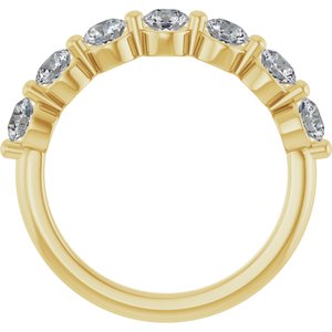 10K Yellow Gold 1 CTW Natural Diamond Anniversary Band