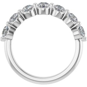 Platinum 1 1/8 CTW Lab-Grown Diamond Anniversary Band