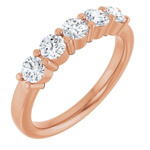14K Rose Gold 3/4 CTW Lab-Grown Diamond Anniversary Band