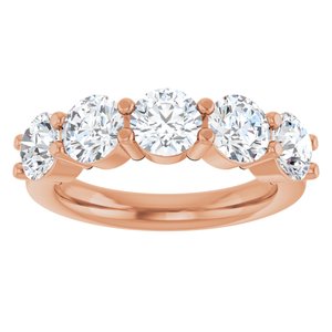 14K Rose Gold 2 CTW Natural Diamond Anniversary Band