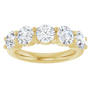 14K Yellow Gold 2 CTW Natural Diamond Anniversary Band