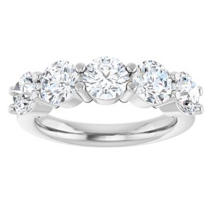 Platinum 2 CTW Natural Diamond Anniversary Band