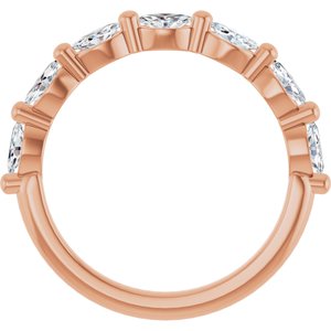 14K Rose Gold 5/8 CTW Natural Diamond Anniversary Band